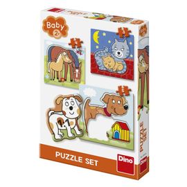 DINO - Állatok 3-5 baba puzzle készlet, Mix Termékek