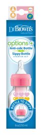 DR.BROWNS - Options+ keskeny 2in1 palack szájkosárral 270ml műanyag rózsaszín (SB8191)