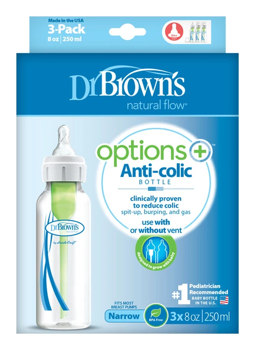 DR.BROWNS - Antikolikus palack Options+ keskeny 3x250ml műanyag (SB83005)