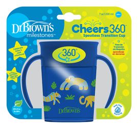 DR.BROWNS - Cheers Jungle bögre fogantyúval. 200ml, kék (TC71006)