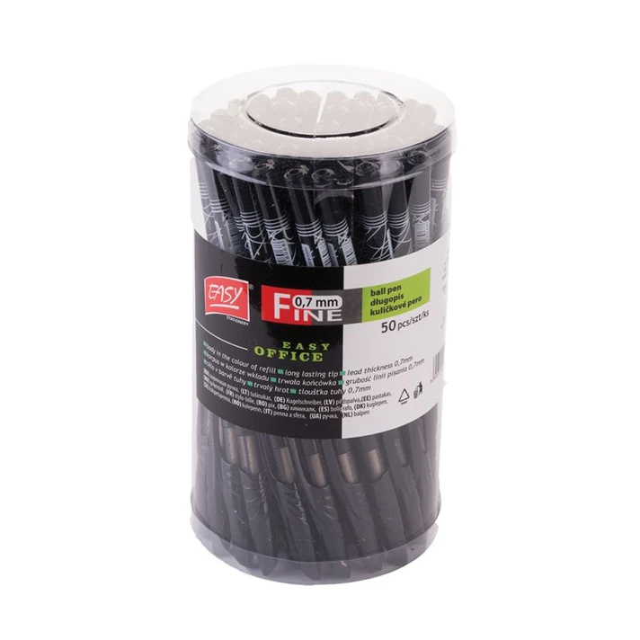 EASY - FINE - Golyóstoll fekete 0,7 mm - 50 db