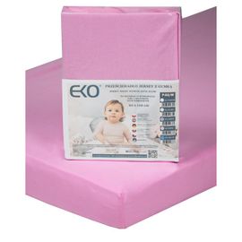 EKO - Gumis lepedő Jersey rózsaszín 120x60 cm