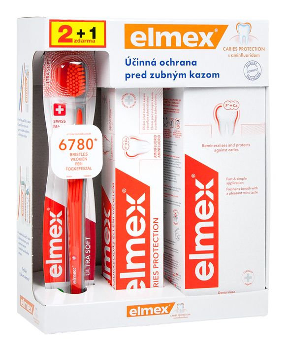 ELMEX - Caries Protection System fogszuvasodás ellen (fogkrém 75ml, szájvíz 400ml, fogkefe)