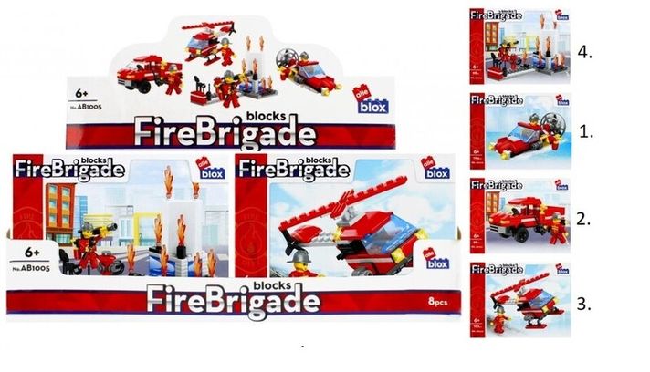 EURO-TRADE - Építőjáték Alleblox FireBrigade 98-104db, Termékkeverék
