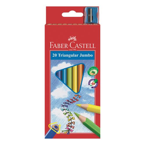 FABER CASTELL - ECO zsírkréták Faber-Castell háromszögletű ceruzahegyezővel 12db, színes