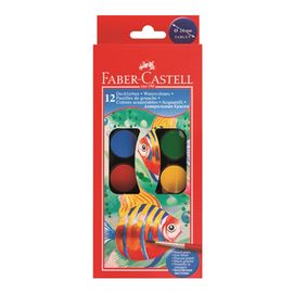 FABER CASTELL -Vízfestékek Faber-Castell vízfestékek, 12 szín, 24 mm-es méret