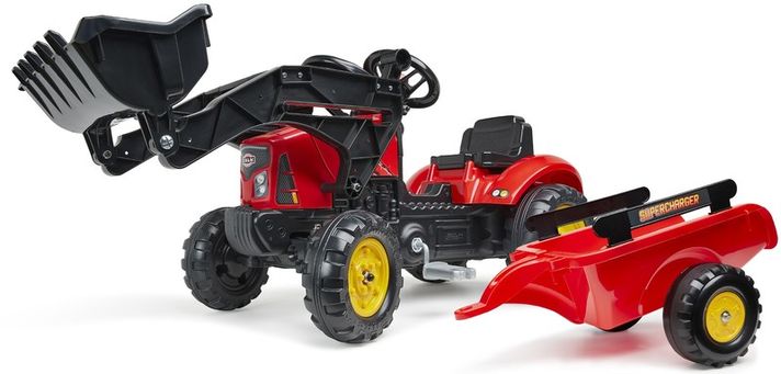 FALK - Pedálos traktor 2030M Red Supercharger pedáltöltő levehető burkolattal