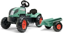 FALK - pedálos traktor FARM LANDER 2054L pótkocsival - zöld