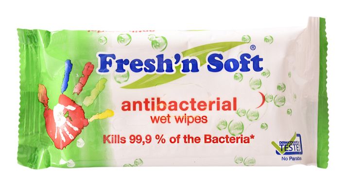 FRESH´N SOFT - Antibakteriális nedves törlőkendők 15 db