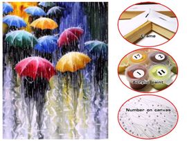IMPAP - Vászon 30 x 40 cm-es festék szám szerint - Esernyők