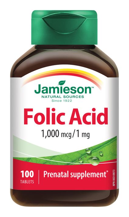 JAMIESON - Folic acid - folsav 1000mg 100 tbl