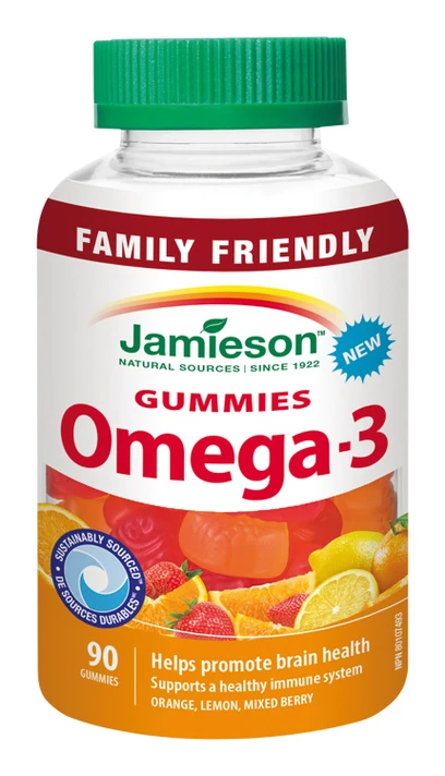 JAMIESON - Omega-3 Gummies zselatinos cukorkák 90 pas.