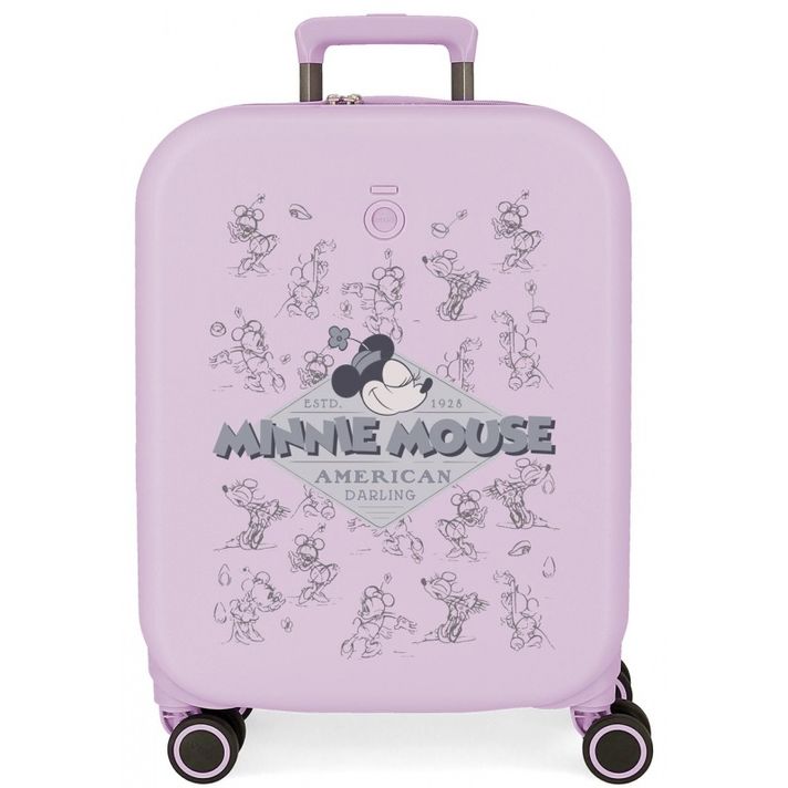 JOUMMA BAGS - ABS utazási bőrönd MINNIE MOUSE Happines Lila, 55x40x20cm, 37L, 3669123 (small)