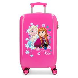 JOUMMA BAGS - Luxus gyermek ABS utazótáska DISNEY FROZEN Sparkle Pink, 55x38x20cm, 34L, 2421431