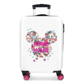 JOUMMA BAGS - Luxus gyerek ABS utazóbőrönd MINNIE MOUSE Flowers Fuchsia, 55x38x20cm, 34L, 3051721