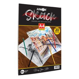 JUNIOR - Skicár Sketch A4 20 listov, 110g/m2
