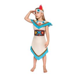 JUNIOR - Gyermek jelmez indián (ruha, öv, fejpánt), méret 110/120 cm