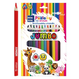 JUNIOR - Ocean World Crayons háromszög JUMBO 12 db + ceruzahegyező