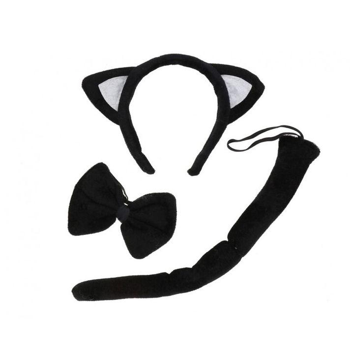 JUNIOR - Fekete macska álruha, készlet