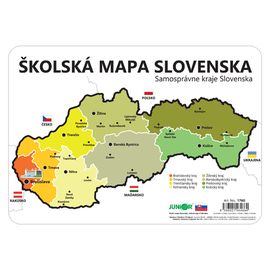 JUNIOR - A Szlovák Köztársaság iskolai térképe - régiók sablonja