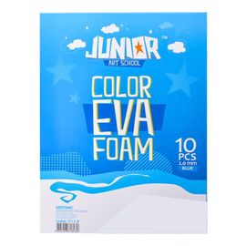 JUNIOR-ST - Dekoratív hab A4 EVA fehér 2.0 mm, készlet 10 db