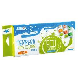 JUNIOR-ST - Temperafestékek dobozban 6 ml/ 12 db-os készletben