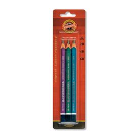 KOH-I-NOOR - Grafit ceruza 2B,4B,6B, 3 darabos készlet