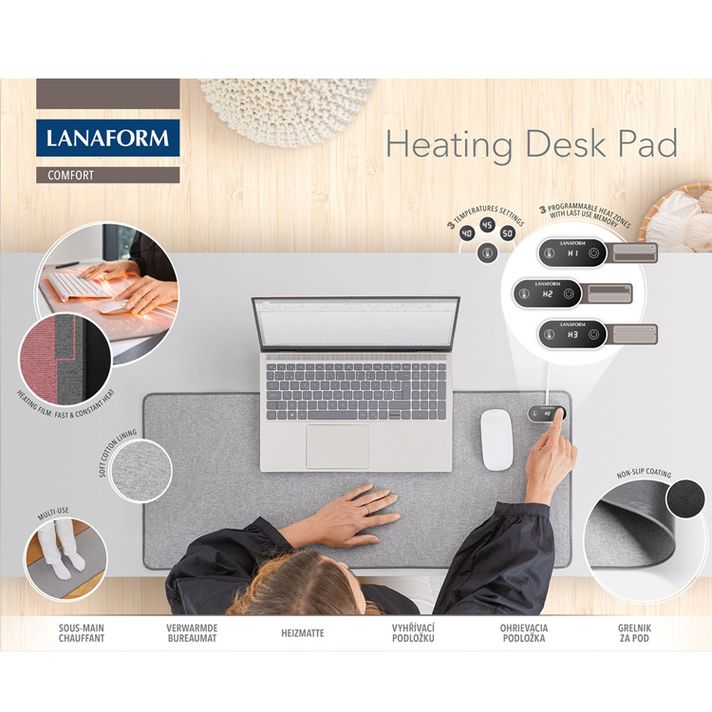 LANAFORM - Heating Desk Pad Fűtőpárna asztalra 80x33 cm