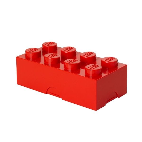 LEGO STORAGE - uzsonnás doboz 100 x 200 x 75 mm - piros