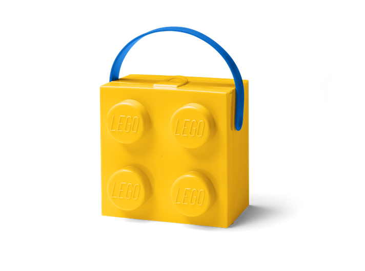 LEGO STORAGE - uzsonnás doboz fogantyúval 165x165x117 mm - Yellow