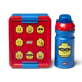 LEGO STORAGE - ICONIC Classic snack doboz (üveg és doboz) - piros/kék