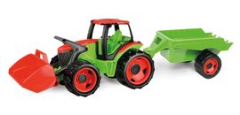LENA - Traktor kanállal és kocsival, piros és zöld