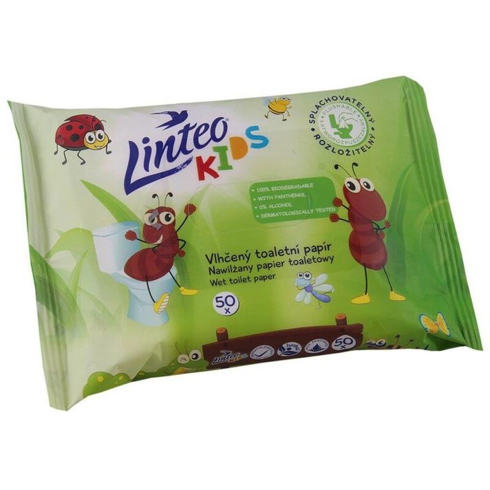 LINTEO - KIDS nedves WC-papír lehúzható 50 db