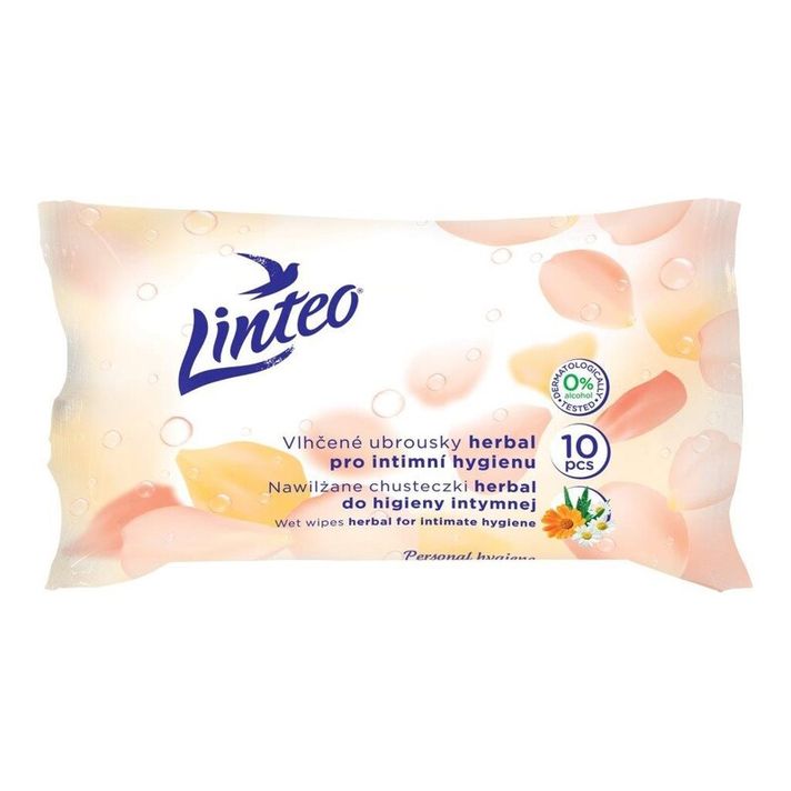 LINTEO - Nedves törlőkendő Satin intim 10 db