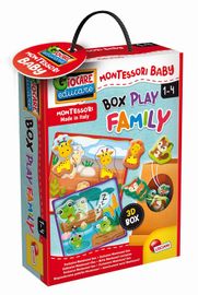 LISCIANIGIOCH - Montessori Baba doboz játék család - Betétes kölykök