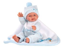 LLORENS - 26309 NEW BORN BOY - valósághű baba, teljes vinil testtel - 26 cm