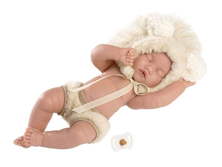 LLORENS - 63203 NEW BORN BOY - valósághű alvó baba teljes vinil testtel