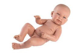 LLORENS - 73801 NEW BORN BOY - valósághű baba teljes bakelit testtel - 40 cm