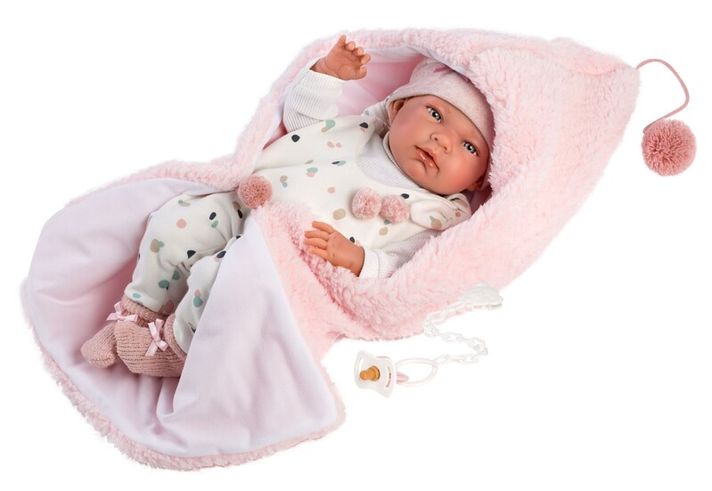 LLORENS - 73886 NEW BORN GIRL - valósághű baba baba teljes vinil testtel - 40 c