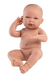 LLORENS - 84302 NEW BORN GIRL - valósághű baba teljes bakelit testtel - 43 cm
