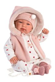 LLORENS - 84440 NEW BORN - valósághű baba baba hangzással és puha szövettesttel 44 cm