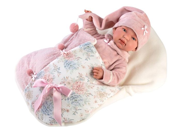 LLORENS - 84450 NEW BORN - valósághű baba baba hangzással és puha szövettesttel 44 cm