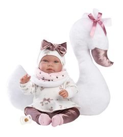 LLORENS - 84456 NEW BORN - valósághű baba baba hangokkal és puha szövettesttel - 44