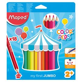 MAPED - Színes ceruzák háromszög alakú JUMBO Color' Peps18db