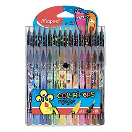 MAPED - Jelölők Color' PepsMonster12db+15db színes ceruza