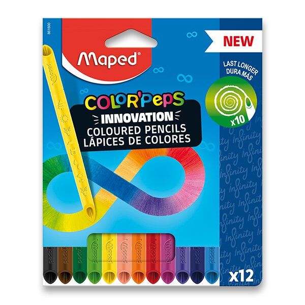 MAPED - Ceruzák fa nélkül - COLOR`PEPS INFINITY 12 színben