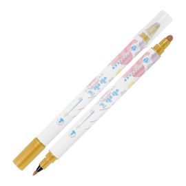 M&G - Kétoldalas marker Sakura tollal - Fémes, arany