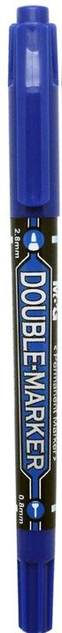 M&G - Kétoldalú címkéző filc toll kék 0,8mm/2,8mm
