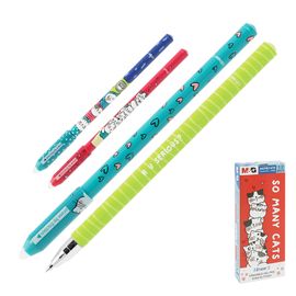 M&G - Roller Gel/Rubber iErase So Many Cats ceruza 0,5 mm, kék
