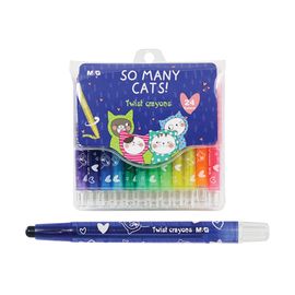 M&G - So Many Cats radírozható viaszceruza, 24 darabos készlet